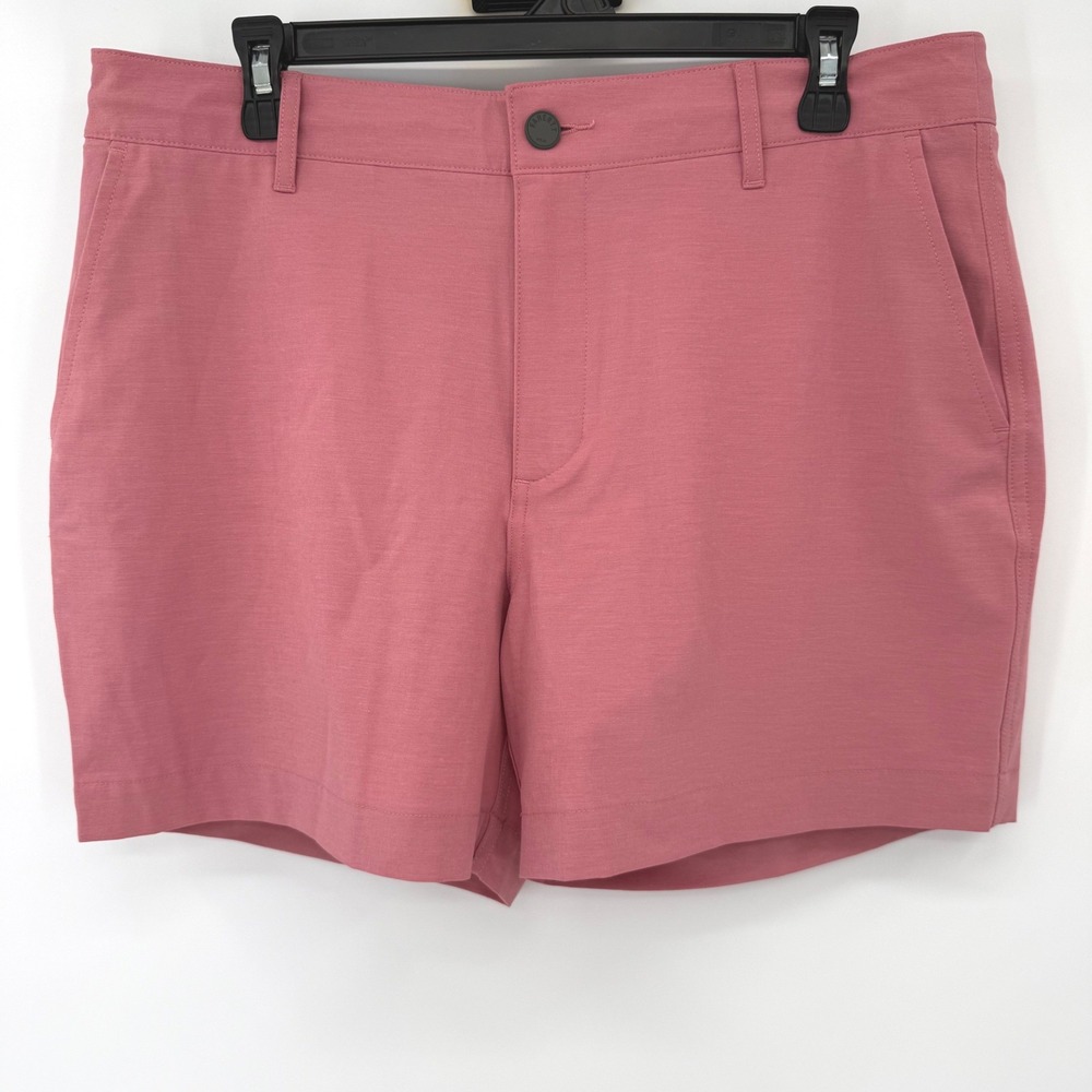 Faherty Shorts Mens 33 Pink All Day Short 5" Inseam Faded Flag MBC0103 Stretch